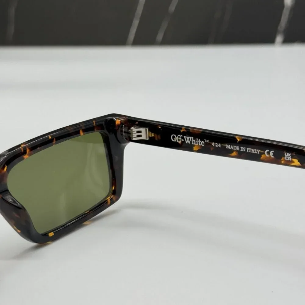 NEW OFF-WHITE OERI13A WARREN 6055 SUNGLASSES UNISEX HAVANA SQUARE EYEWEAR